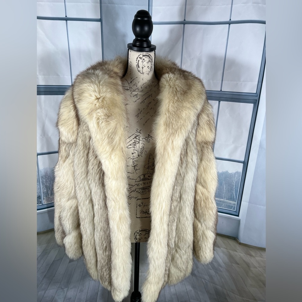 Vintage Blue Fox Fur Jacket/Coat